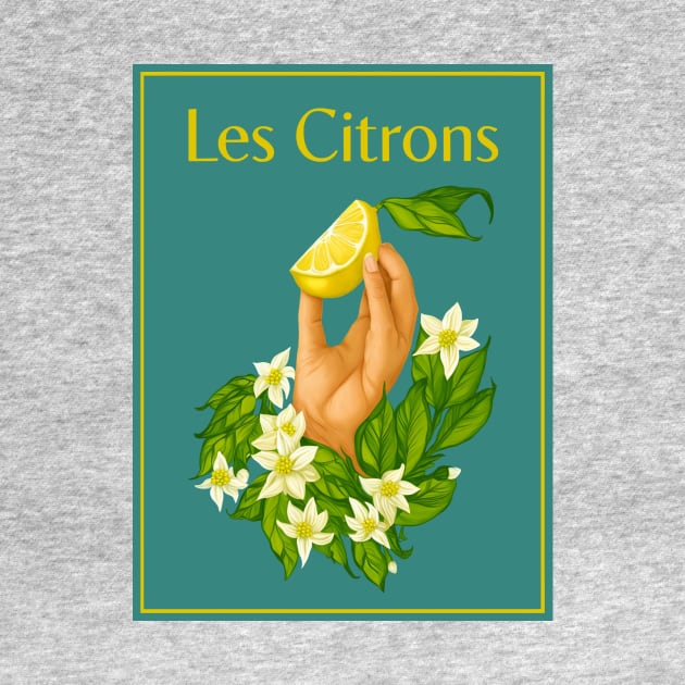 Les Citron Illustration - Lemon Citrus Design by BeautyMeow